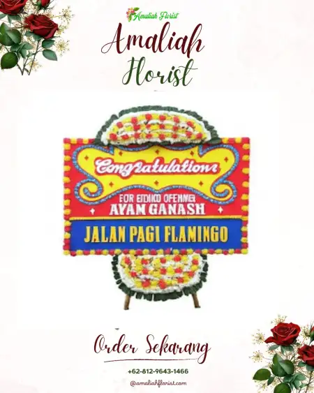 Sewa Papan Bunga Peta